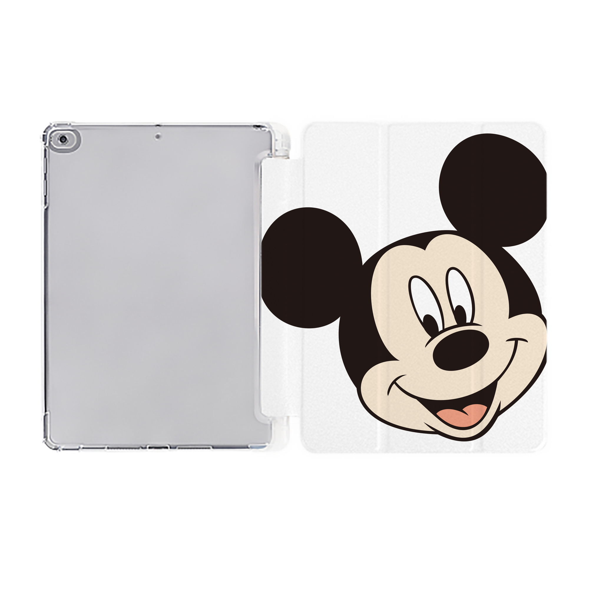 ミッキーマウス Mickey Mouse IPad ケース ペン収納付き 三つ折りスタンド PUレザー×シリコン 対応機種9.5/10.5/10.9インチ